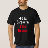 T-shirt Badass charpentier (Devant)