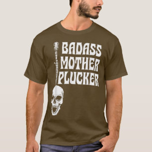 T-shirt Badass Mother Plucker Vintage Skeleton Bluegrass B