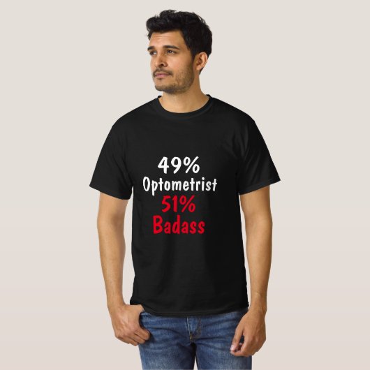 T-shirt Badass optométriste (Devant entier)