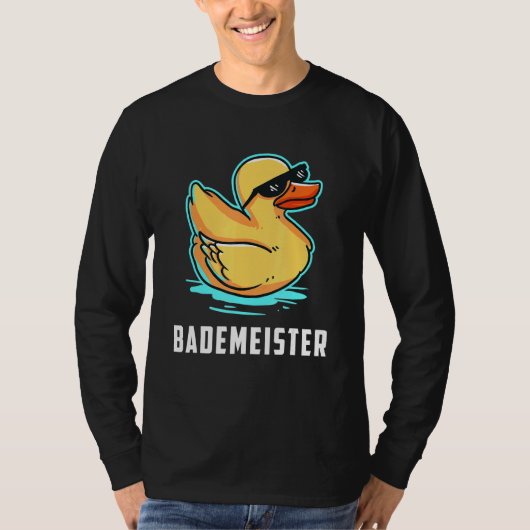 T-shirt Bademeister Lifeguard Rubber Duck Pool extérieur (Devant)