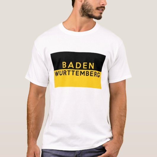 T-shirt baden le nom du pays de l'Allemagne de drapeau de (Devant)