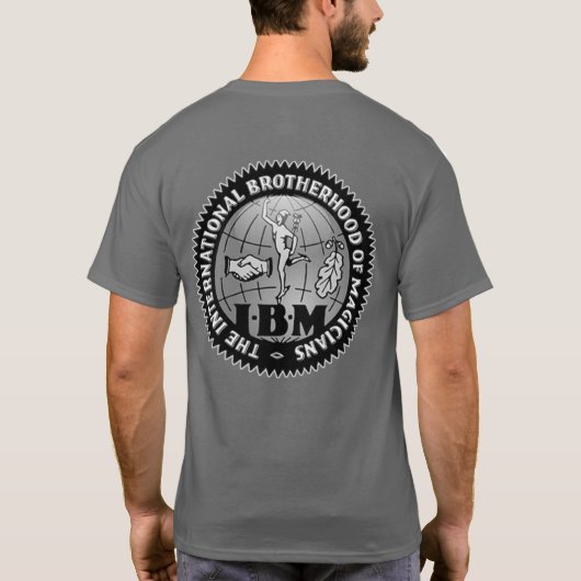 T-shirt Badge avant IBM Back 75 ans T (Dos)