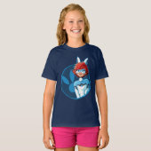 T-shirt Badge Bleu Bunnyx (Devant entier)