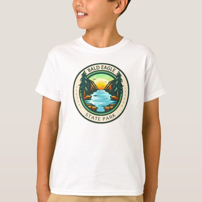 T-shirt Badge de Bald Eagle State Park Pennsylvania (Devant)