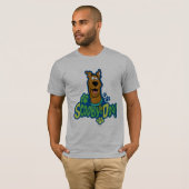 T-shirt Badge de caractère Empreinte de patte Scooby-Doo (Devant entier)