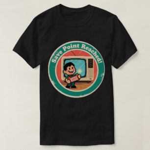 T-shirt Badge de cartouche de sauvegarde Pixel Art – Nosta