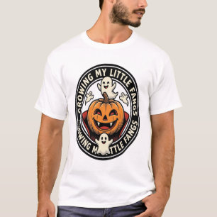 T-shirt Badge de citrouille vampire faisant pousser mes pe