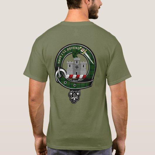 T-shirt Badge de clan Kincaid Tartan (Dos)