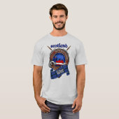 T-shirt Badge de clan Weir avec épées (Devant entier)