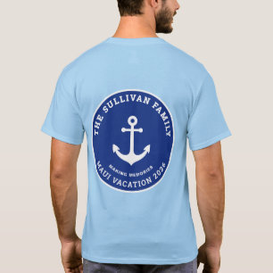T-shirt Badge de famille personnalisé Club de Yacht Vintag
