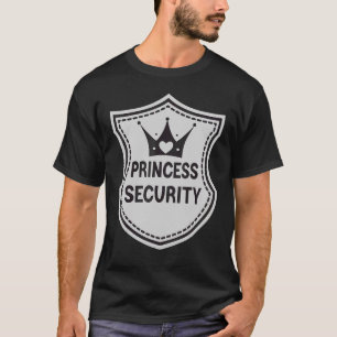 T-shirt Badge de police blanche Princesse Sécurité Big Bro