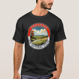 T-shirt Badge de voyage artistique de l'Arkansas