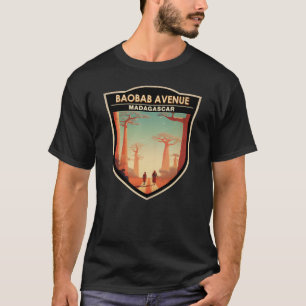 T-shirt Badge de voyage de l'avenue Baobab Madagascar