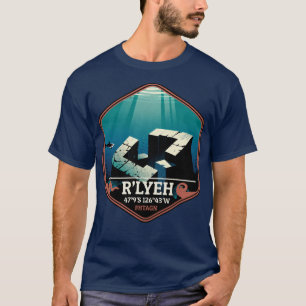 T-shirt Badge de voyage vintage de la ville submergée de R