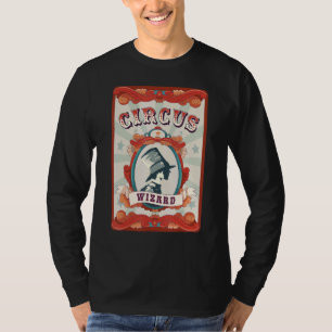 T-shirt Badge d'employé de cirque vintage Magicien Magicie