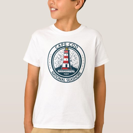 T-shirt Badge du Massachusetts de Cape Cod National Seasho (Devant)