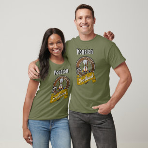 T-Shirt Badge et Tartan du Clan Houston
