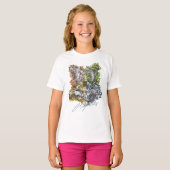 T-shirt Badge HOGWARTS™ Floral Graphic (Devant entier)