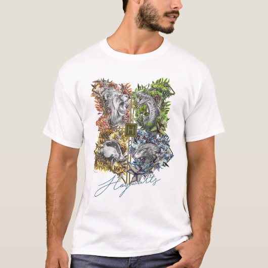 T-shirt Badge HOGWARTS™ Floral Graphic (Devant)