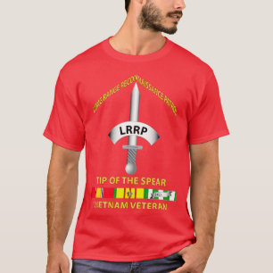 T-shirt Badge LRRP Conseil du Spear Vietnam Vet w SVC