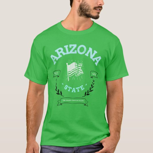 T-shirt Badge patriotique de l'État de l'Arizona (Devant)