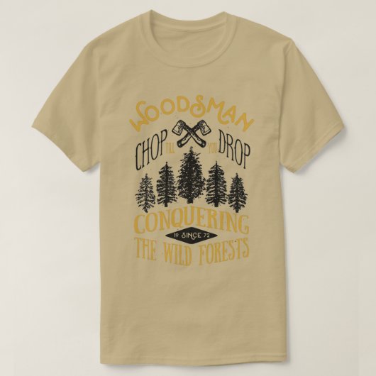T-shirt Badge vintage Woodsman (Design devant)