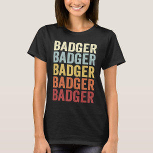 T-shirt Badger Alaska Badger AK Texte Vintage rétro
