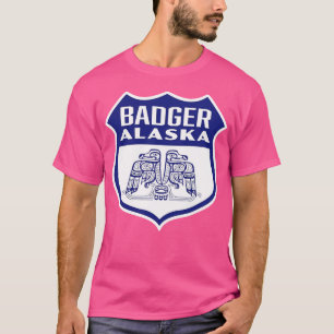 T-shirt Badger Alaska Retro Bird Shield Blue
