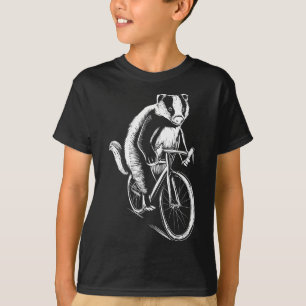 T-shirt Badger Animal Vélo Vêtements Art Cycliste M'Offrir