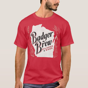 T-shirt Badger Brew Retro Defunct Wisconsin Breweriana