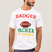 T-shirt Badger On Saturday Packer On Sunday Wis (Devant)