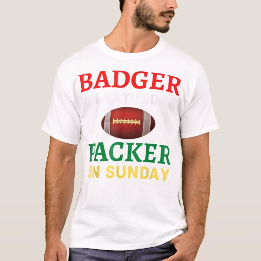 T-shirt Badger On Saturday Packer On Sunday Wis (Devant)
