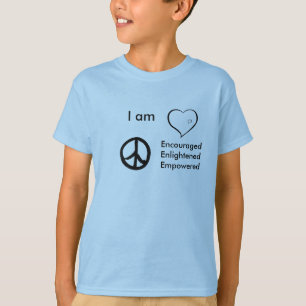 T-shirt badine la paix de coeur de T-shirt, je suis,