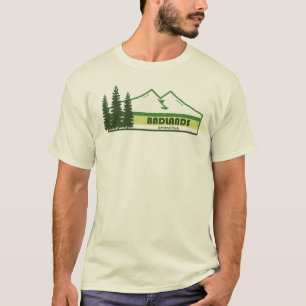 T-shirt Badlands National Park Green Stripes