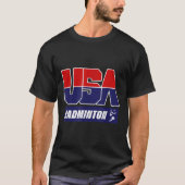 T-shirt Badminton 2021 Usa (Devant)