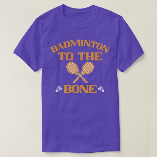 T-shirt Badminton Badminton à l'os (Design devant)