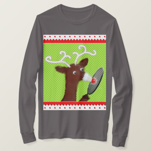 T-shirt Badminton Drôle (Design devant)