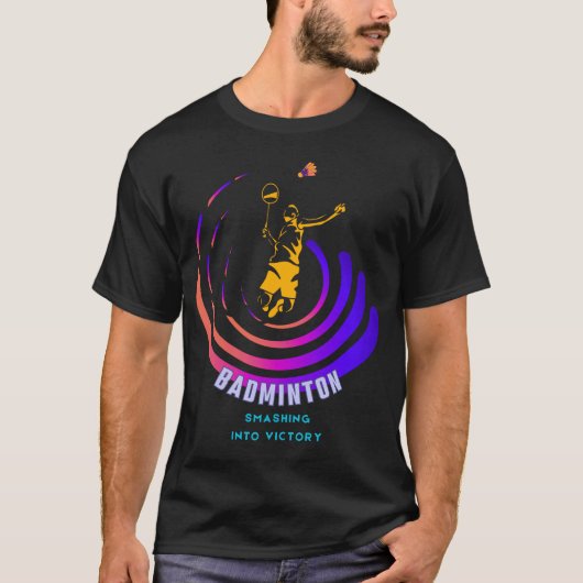 T-shirt Badminton dynamique et dynamique (Devant)