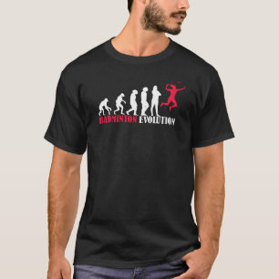 T-shirt Badminton Evolution Design As A Gip