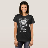 T-shirt Badminton Forever Cartoon Shuttle Et Racket Graphe (Devant entier)