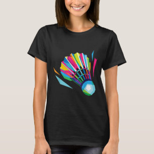 T-shirt Badminton Game Shuttle Sport Badminton Pop Art