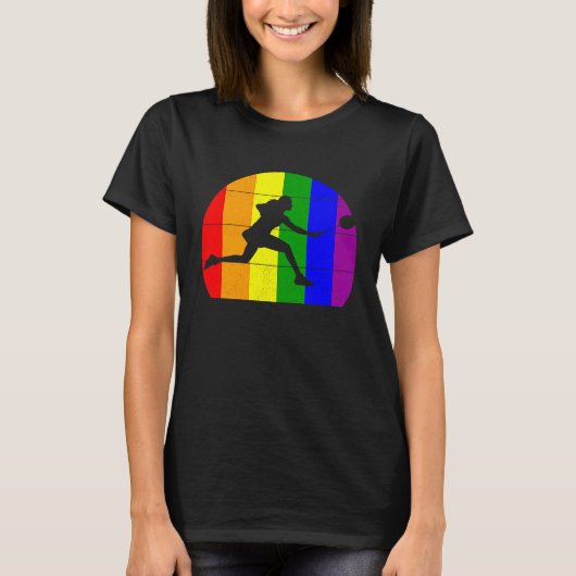 T-shirt Badminton LGBTQ lesbian girls women gay players s (Devant)