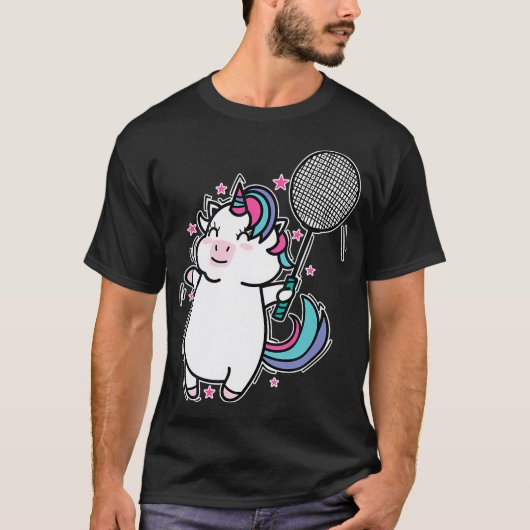 T-shirt Badminton Licorne (Devant)