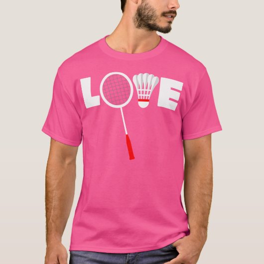 T-shirt Badminton Love (Devant)