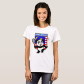 T-shirt Badminton Malaysia Panda (Devant entier)
