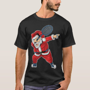 T-shirt Badminton Noël Dabbing Père Noël Avec Volant