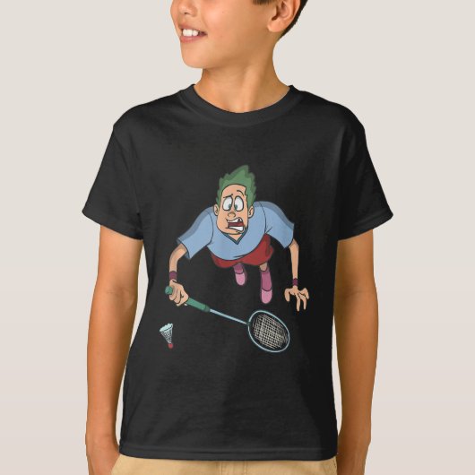 T-shirt Badminton Player Jumping (Devant)