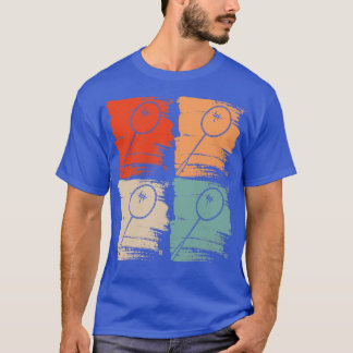 T-shirt Badminton Racket Badminton Retro