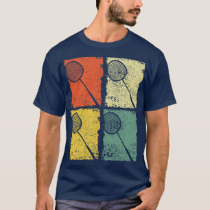 T-shirt Badminton Racket Badminton Retro 1