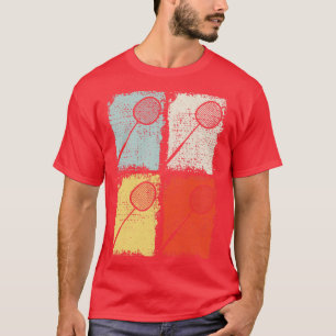 T-shirt Badminton Racket Badminton Retro 1